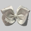 White Silk Bow w/h pearls