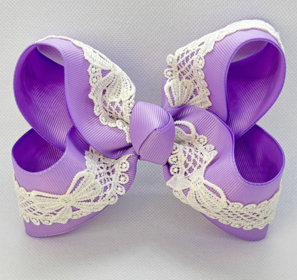 Purple Bow Lace Bow