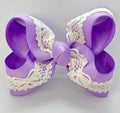 Purple Bow Lace Bow