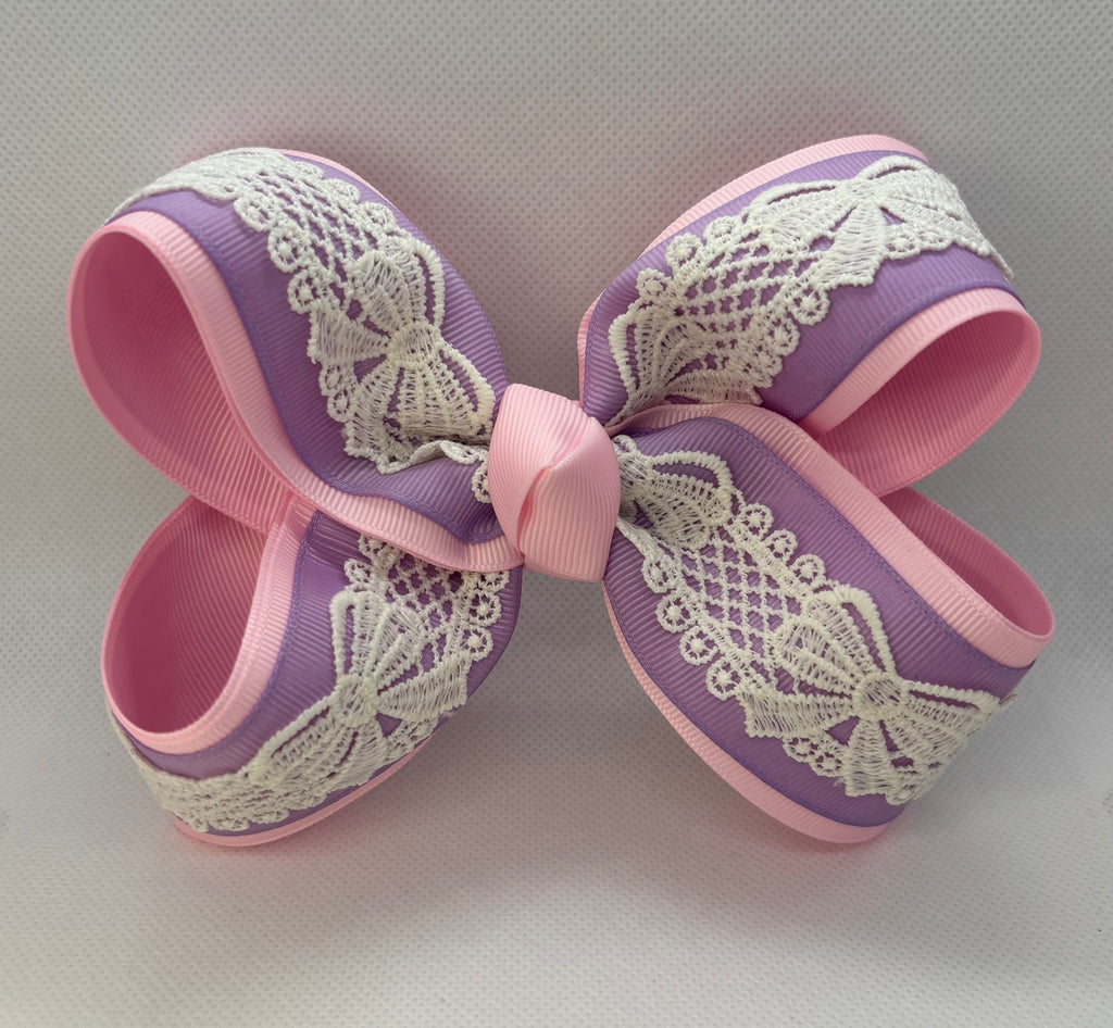 Pink & Purple Bow Lace Bow