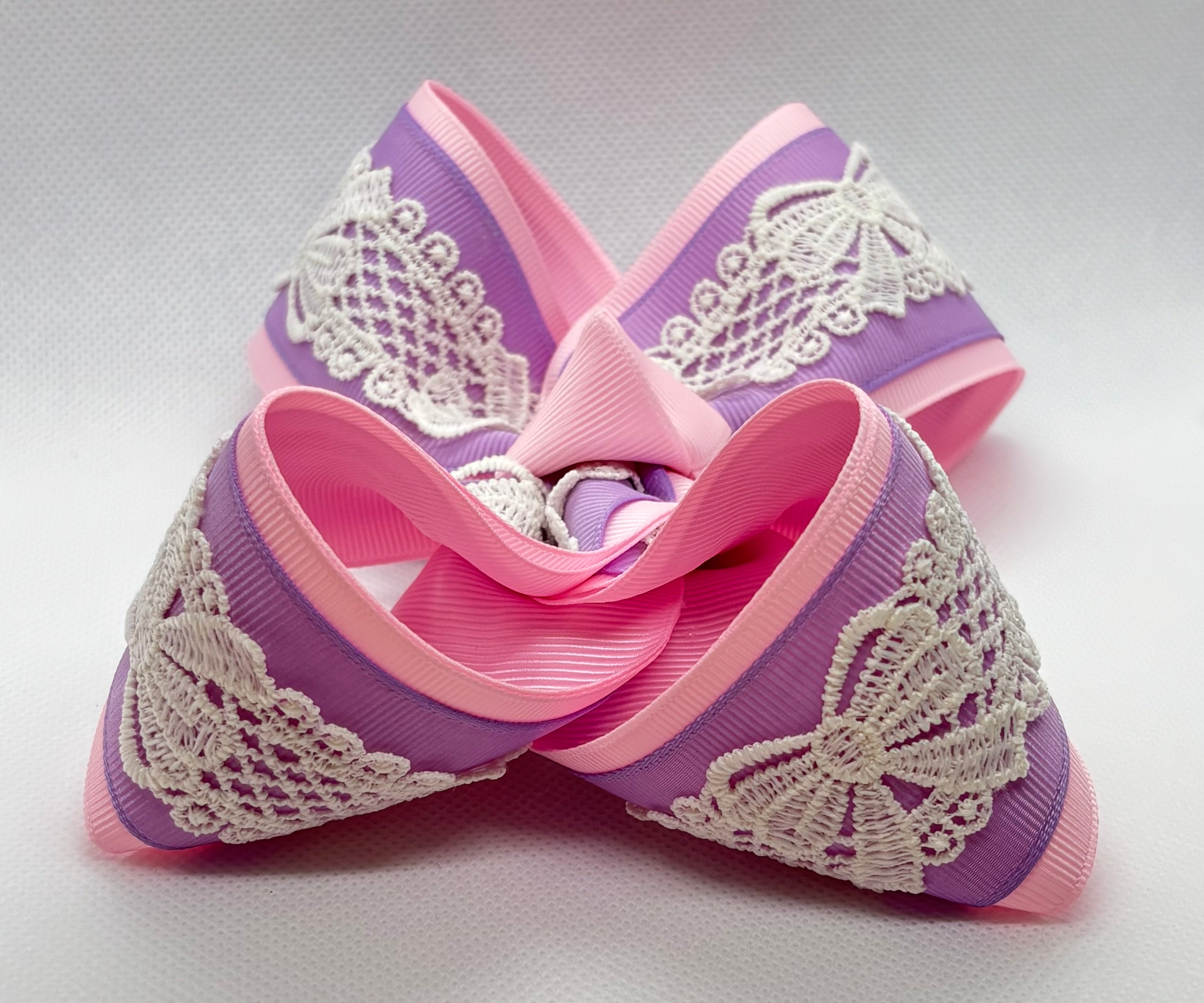 Pink & Purple Bow Lace Bow